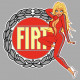 FIAT  Pin Up gauche sticker vinyle laminé