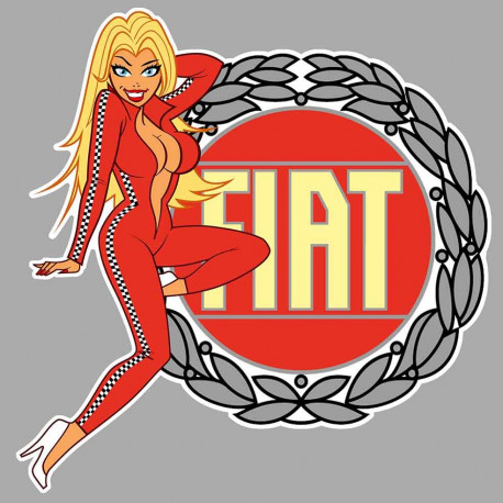 FIAT  Pin Up droite sticker vinyle laminé