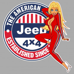 JEEP left Pin Up Laminated decal