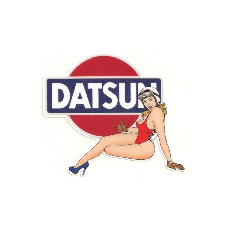 DATSUN Pin Up gauche sticker vinyle laminé