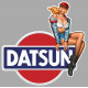 DATSUN Pin Up Vintage droite sticker vinyle laminé