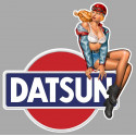 DATSUN Pin Up Vintage droite sticker vinyle laminé