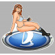 LADA  Pin Up droite sticker vinyle laminé