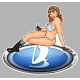 LADA  Pin Up gauche sticker vinyle laminé