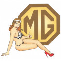 MG  Pin Up droite sticker vinyle laminé