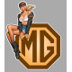 MG left Vintage Pin Up laminated decal