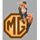 MG right Vintage Pin Up laminated decal