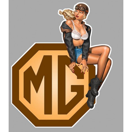 MG right Vintage Pin Up laminated decal