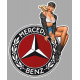 MERCEDES BENZ Vintage  Pin Up droite sticker vinyle laminé