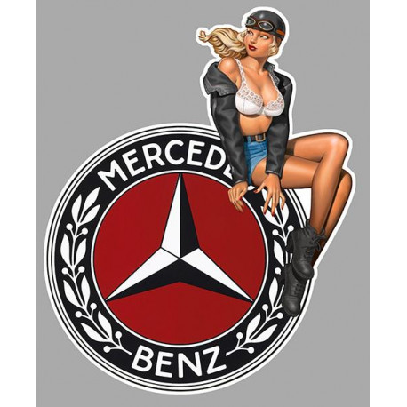 MERCEDES BENZ  right Pin Up laminated decal