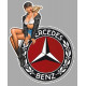 MERCEDES BENZ Vintage  Pin Up gauche sticker vinyle laminé