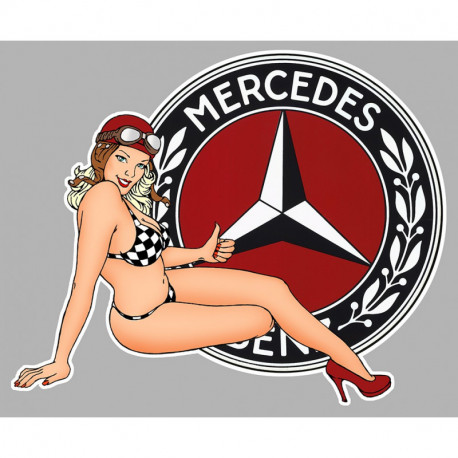 MERCEDES BENZ  Pin Up droite sticker vinyle laminé