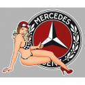 MERCEDES BENZ  right Pin Up laminated decal