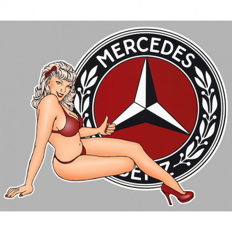 MERCEDES BENZ  right Pin Up laminated decal