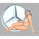 MERCEDES BENZ  Pin Up gauche sticker vinyle laminé