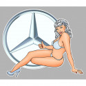 MERCEDES BENZ  left Pin Up laminated decal