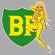 BP right pin up laminated vinyl decal