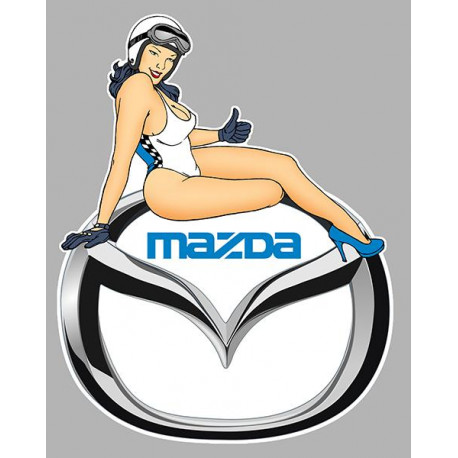 MAZDA  right Pin Up laminated decal