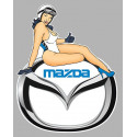 MAZDA  Pin Up droite sticker vinyle laminé