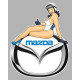 MAZDA  left Pin Up laminated decal