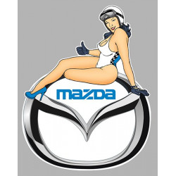 MAZDA  left Pin Up laminated decal