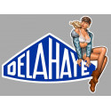 DELAHAYE Vintage Pin Up droite sticker vinyle laminé