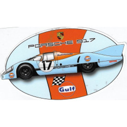 PORSCHE 917 N°17 GULF Sticker vinyle laminé