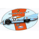 PORSCHE 917 N°17 GULF Sticker vinyle laminé