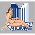 TRIUMPH  right Pin Up laminated decal