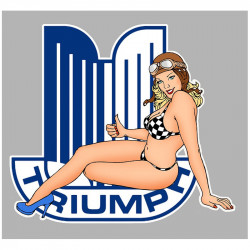 TRIUMPH  left Pin Up laminated decal