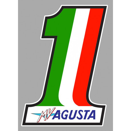 MV AGUSTA Number one  laminated decal