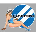 GORDINI  Pin Up droite sticker vinyle laminé