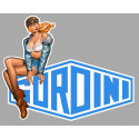 GORDINI  left Vintage Pin Up laminated decal