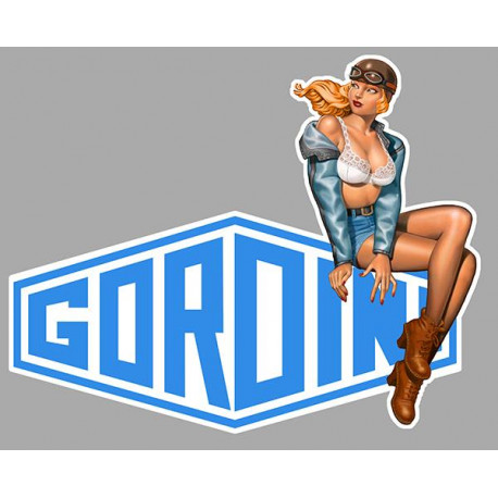 GORDINI  Pin Up Vintage droite sticker vinyle laminé