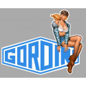 GORDINI  Pin Up Vintage droite sticker vinyle laminé