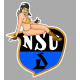 NSU  Pin Up droite sticker vinyle laminé