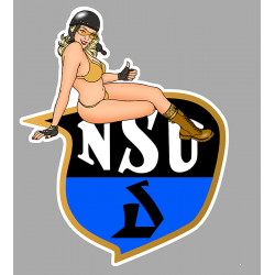 NSU  right Pin Up laminated decal