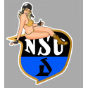 NSU  Pin Up droite sticker vinyle laminé