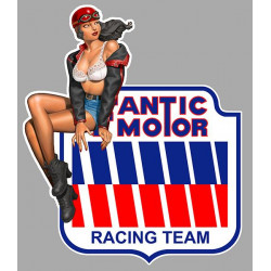 FANTICMOTOR  left Vintage Pin Up laminated decal