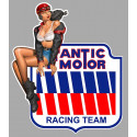 FANTICMOTOR  left Vintage Pin Up laminated decal