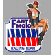 FANTICMOTOR  right Vintage Pin Up laminated decal