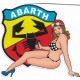 ABARTH Pin Up Sticker gauche vinyle laminé