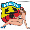 ABARTH Pin Up Sticker gauche vinyle laminé