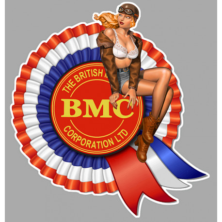 BMC  right Vintage Pin Up laminated decal