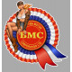 BMC  left Vintage Pin Up laminated decal