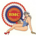 BMC  Pin Up  gauche sticker vinyle laminé