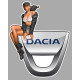 DACIA Vintage Pin Up gauche sticker vinyle laminé