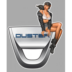 DUSTER Vintage Pin Up droite sticker vinyle laminé