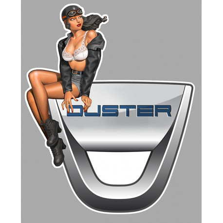 DUSTER  left Vintage Pin Up laminated decal