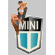 MINI Vintage left Pin Up laminated decal